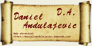 Daniel Andulajević vizit kartica